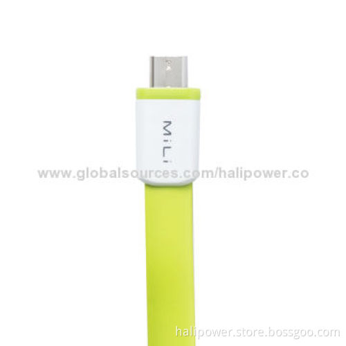 Flat Design USB Charging Cable, Made of PVC Material, 20cm LengthNew